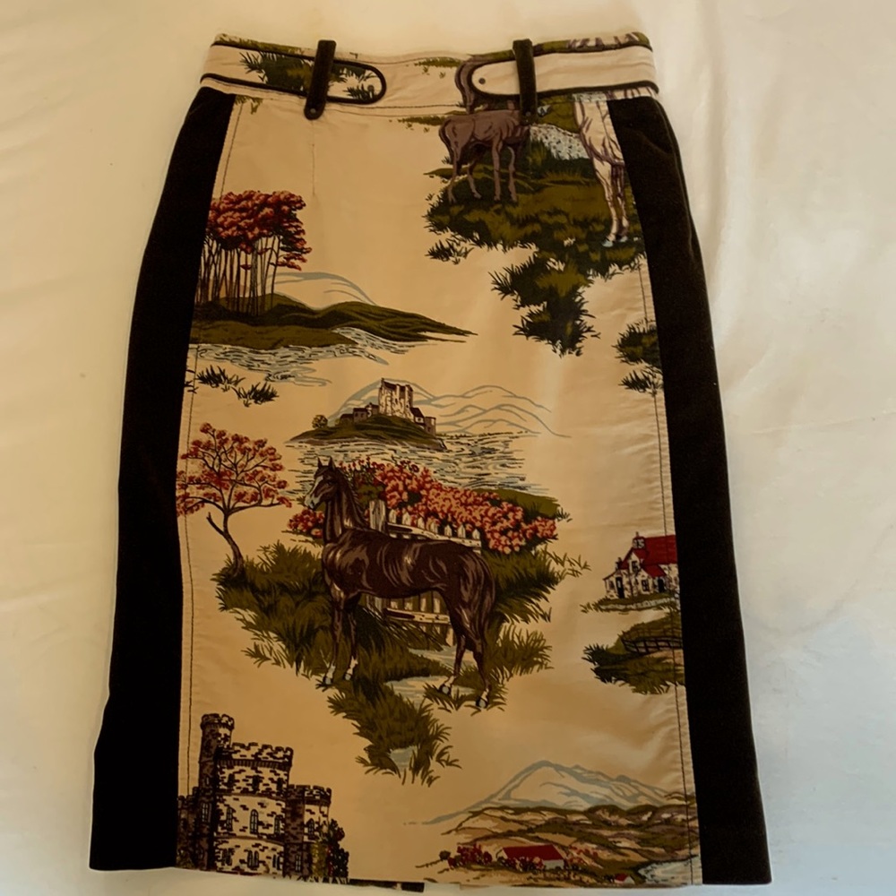 Anthropologie - Pencil Velvet Skirt